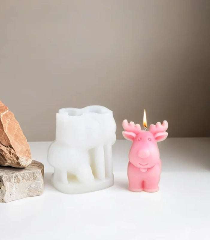 Christmas Moose Silicone Candle Mould
