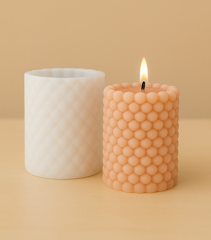 Cylindrical Bubbles Silicone Mould