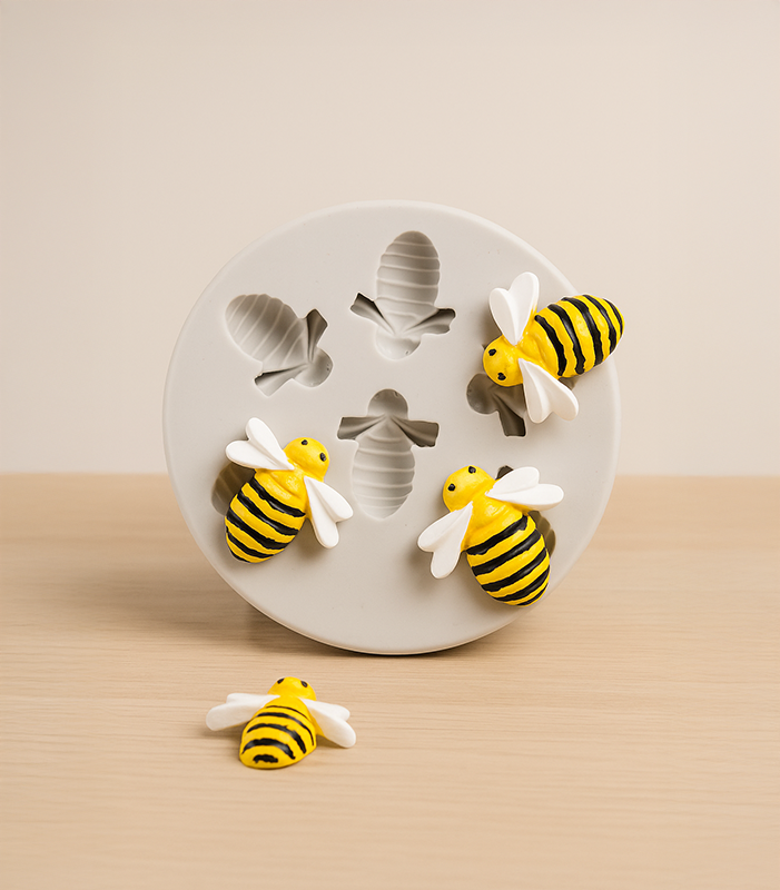 Silicone Mould - Buzzing Bees (7 Cavity)