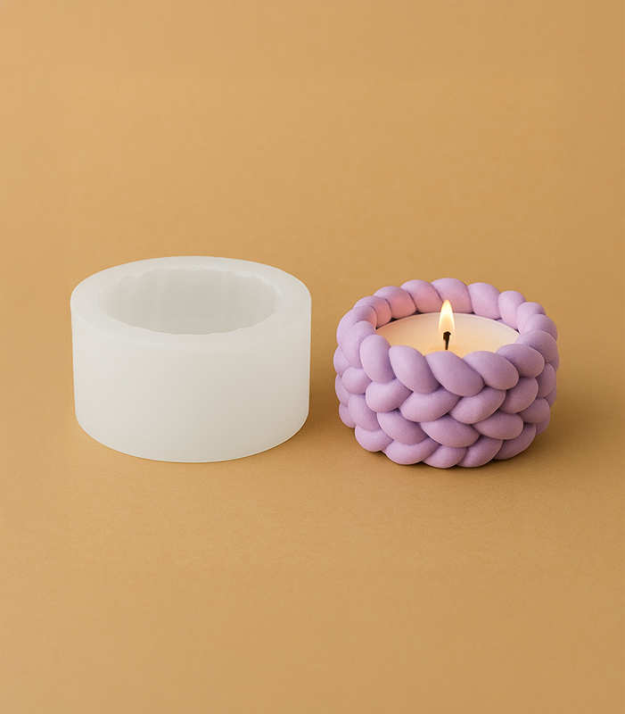 Rope Candle Holder Silicone Mould