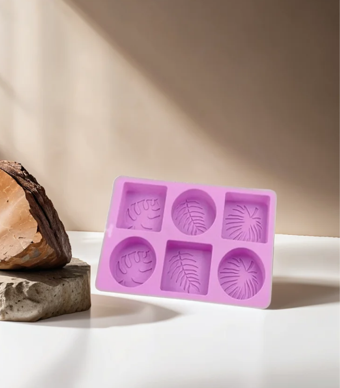 Square & Oval Leaf Silicone Mould (6-in-1) | Nature-Inspired