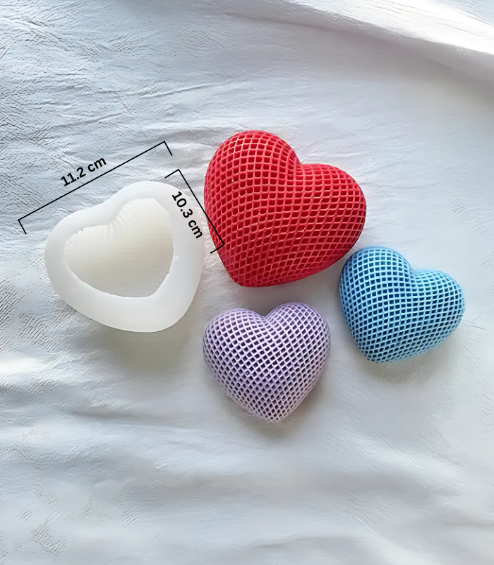 Silicone Mould - Knurled Heart