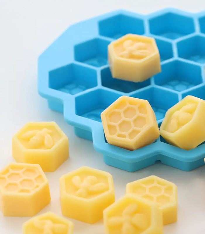 Silicone Mould - Mini Bee Honeycomb (19 Cavity)