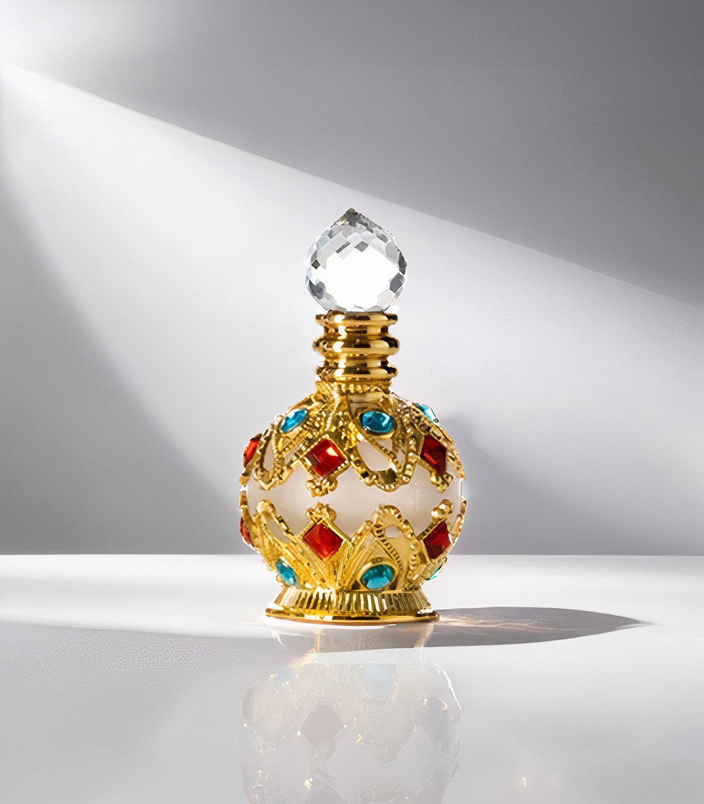 Perfume Bottle Round Beaded (12ml)