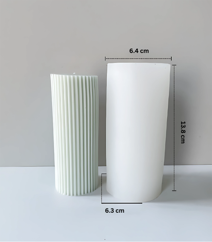 Silicone Mould - Large Stripped Cylinder