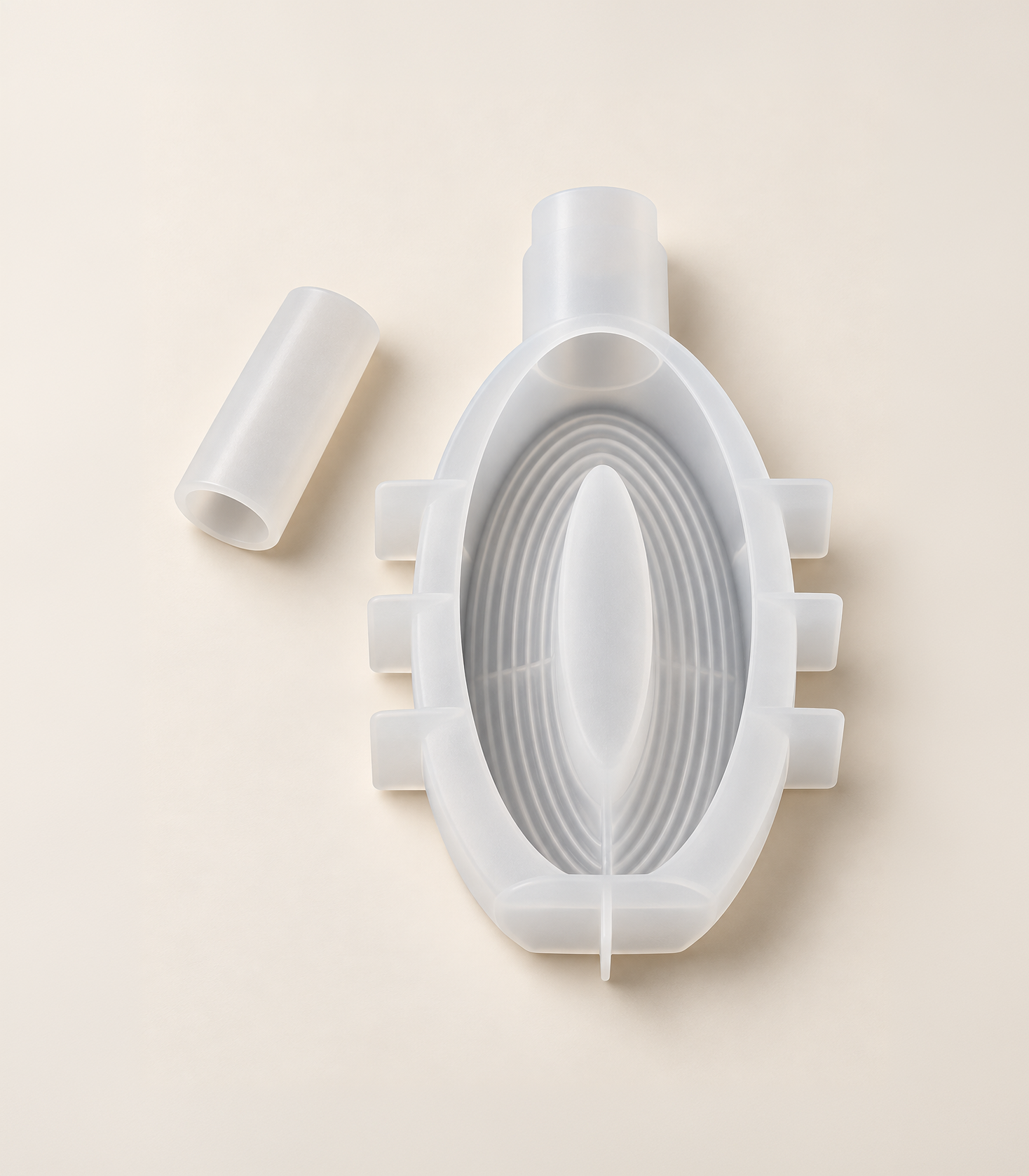 Silicone Mould – Oval Striped Vase