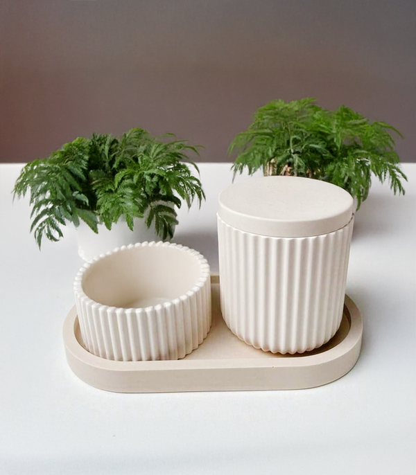 Candle Jar Holder & Stand Silicone Mould (4 Piece)