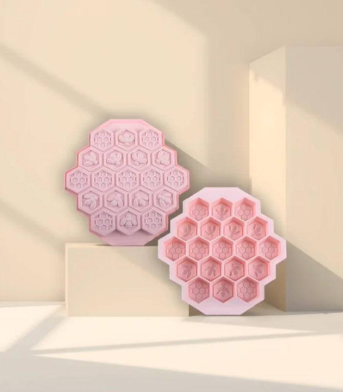 Silicone Mould - Mini Bee Honeycomb (19 Cavity)