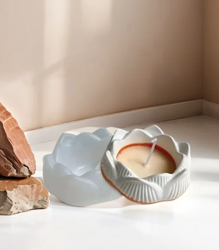 Silicone Resin Mould - Lotus Flower Candle Holder